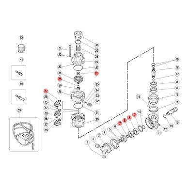 Komplet naprawczy - głowica A80R - KIT2