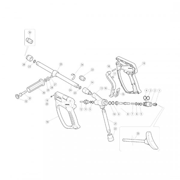 Pistolet RL84 M24 M - 1/2&quot; F - redukcja