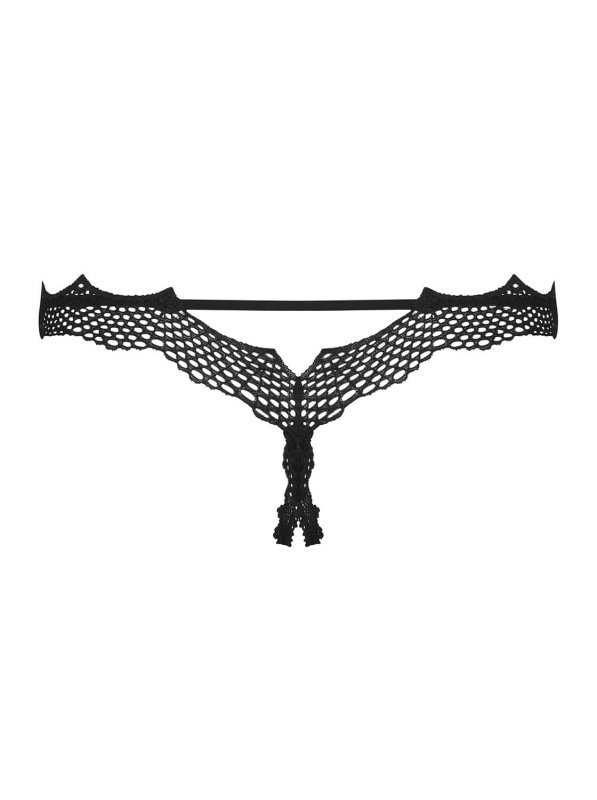 Bravelle Obsessive stringi otwarte czarne L/XL sensualnie24pl