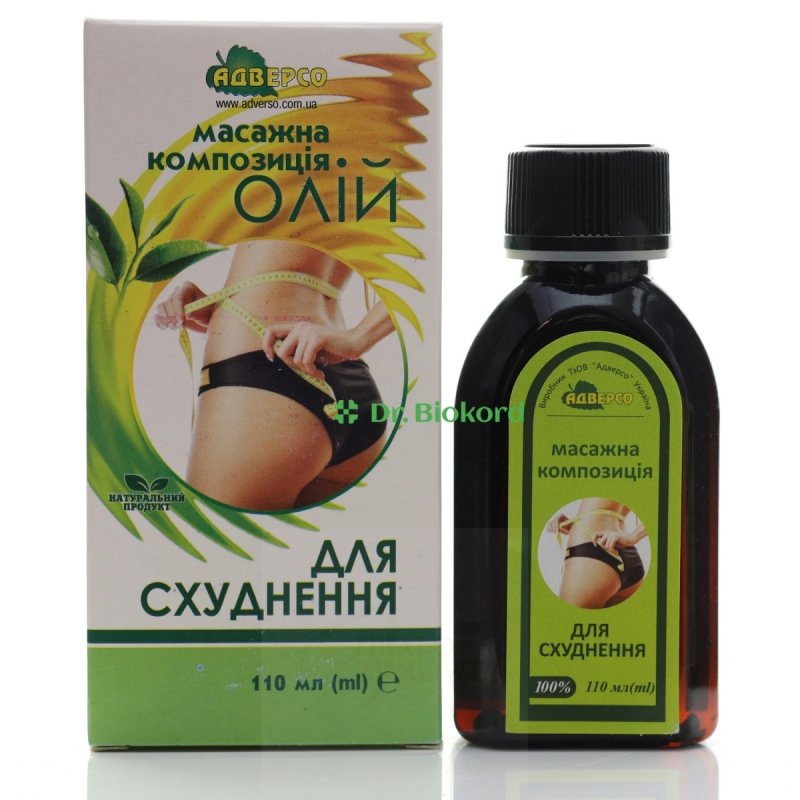 Olej do Masażu Odchudzający, Adverso, 110ml