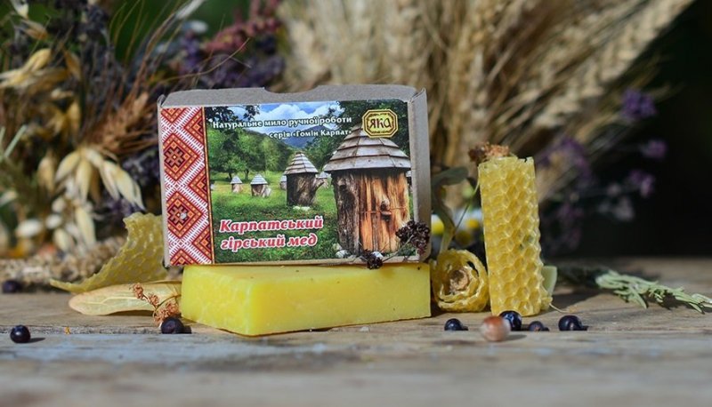 Mydło Naturalne Ręcznie Robione Seria Karpacka, Karpacki Miód 