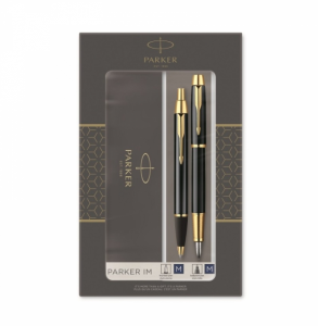 Komplet pióro wieczne + długopis IM DUO czarny GT PARKER 2093216