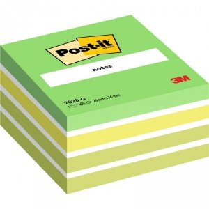 Bloczek samoprzylepny 76x76mm 400k niebiesko-zielony POST-IT 2028-NB FT510093253 3M