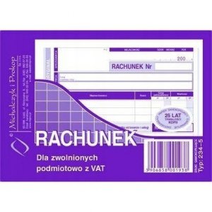 234-5 Rachunek A6 (poziom) ory.+kop. 80k Michalczyk i Prokop