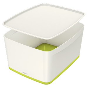 Pojemnik MyBOX duży z pokrywką biało-zielony LEITZ 52161064