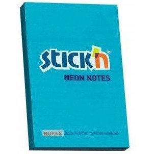Bloczek STICK&quot;N 76x51mm niebieski neon 100k 21207 STICK&quot;N