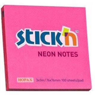 Bloczek STICK&quot;N 76x76mm ciemnoróżowy neonowy 100k 21165 STICK&quot;N