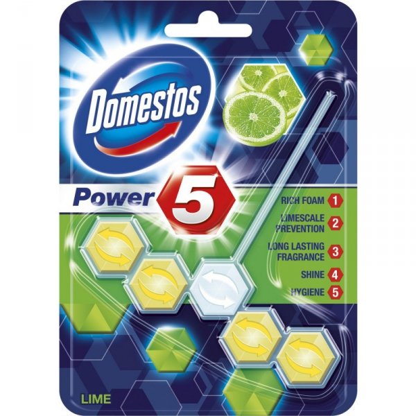 Zawieszka do toalety KOSTKA DOMESTOS POWER5 55g LIME