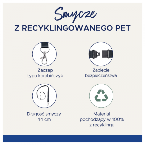 Smycz z karabińczykiem (10 sztuk) 440x15mm biała 4842W AVERY