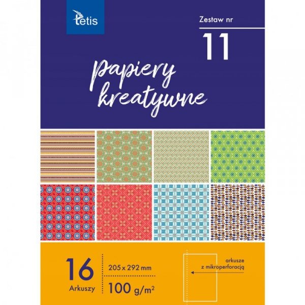 Zeszyt papierów kreatywnych A4 16k 100g KB030-11 TETIS