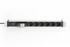 Digitus Listwa zasilająca PDU 19 Rack, 6x gniazdo schuko, 2.0m, 1x wtyk unischuko, 16A, wyłącznik nadprądowy, Profil alumi