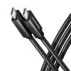 AXAGON BUCM32-CM15AB Kabel USB-C - USB-C 3.2 Gen 2, 1.5m, PD 100W, 5A, 4K HD, ALU, oplot, czarny
