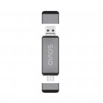 Savio Czytnik kart SD 3w1, USB-C+ USB-A 2.0+ Micro USB, AK-72
