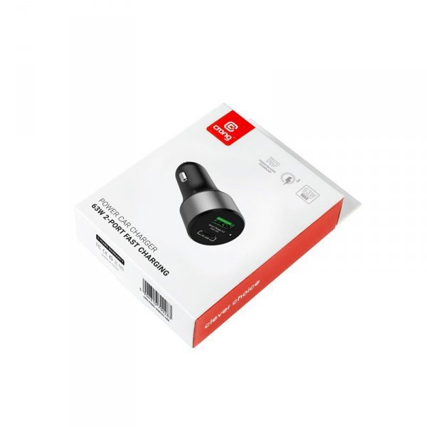 CRONG Ładowarka samochodowa Power Car Charger 63W USB-C PD 45W + USB QC 3.0 18W