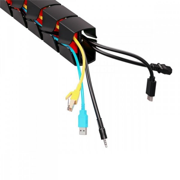 Maclean Organizer kabli, 1345mm czarno czerwony RS125