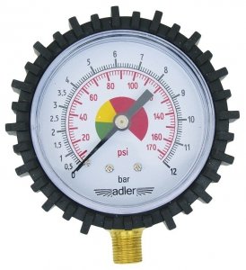 ADLER Wskaźnik ciśnienia gwint boczny M10x1, 0-12 bar 