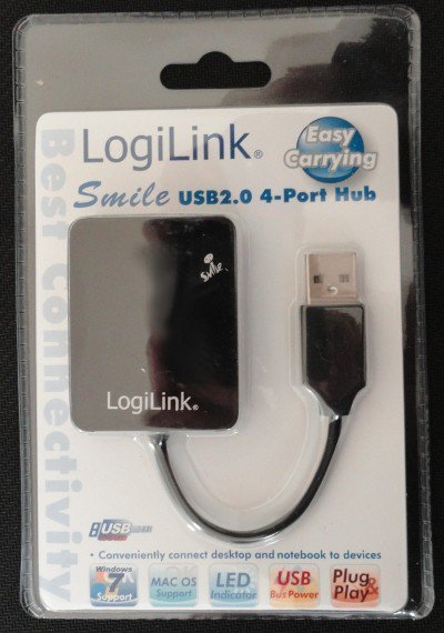LogiLink HUB USB 2.0 4-portowy &#039;Smile&#039; - czarny              UA0139