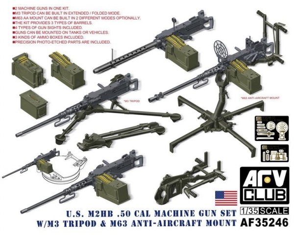 AFV Club AF35246 US M2HB 0,50 cal Machine Gun 1/35