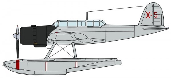 Hasegawa 02455 Aichi E13A1 Type Zero (Jake) Model 11 'Kimikawamaru' w/Catapult 1/72