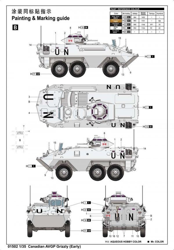 Trumpeter 01502 Can. Grizzly 6X6