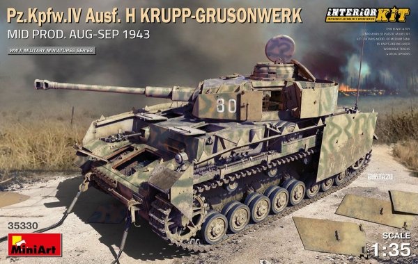 Mini Art 35330 Pz.Kpfw.IV Ausf. H Krupp-Grusonwerk Mid Prod. Aug-Sep 1943 1/35
