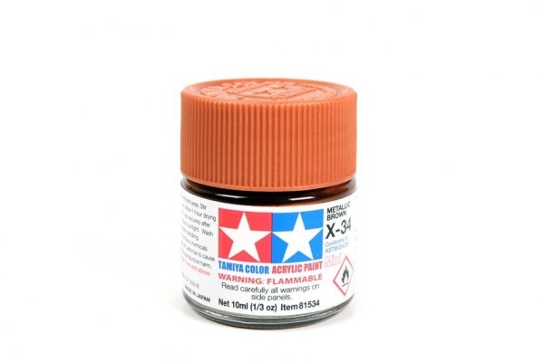 Tamiya 81534 Acrylic Mini X-34 Metallic Brown 10ml