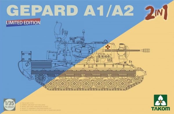 Takom 2044X Bundeswehr Flackpanzer1 Gepard SPAAG A1/A2  2 in 1 1/35