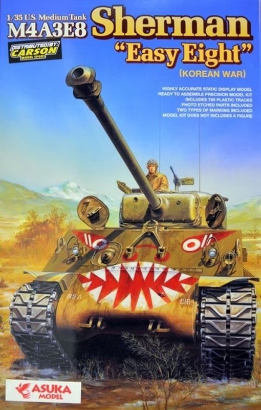 Asuka 35-023 U.S. Medium Tank M4A3E8 Sherman &quot;Easy Eight&quot; (Korean War) 1/35 