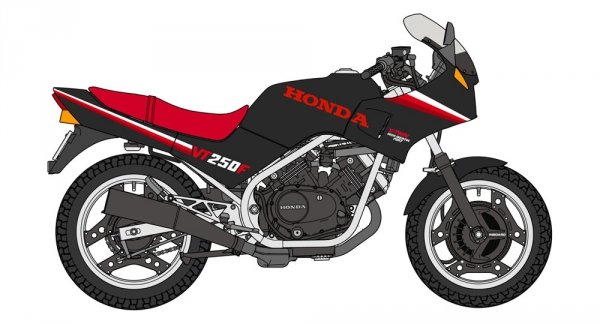 Hasegawa 21755 1/12 Honda VT250F (MC08) (1984) Black