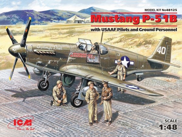 Icm 48125 Mustang P-51B W/Fig. 1/48