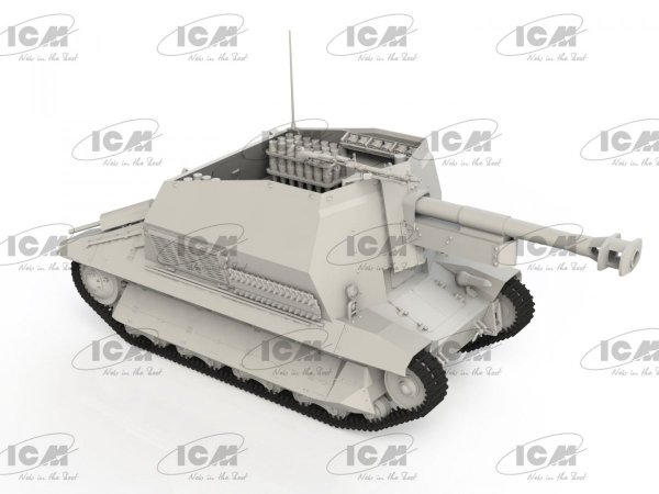 ICM 35340 10.5cm leFH 16(Sf) auf Geschutzwagen FCM36(f), WWII German self-propelled howitzer 1/35