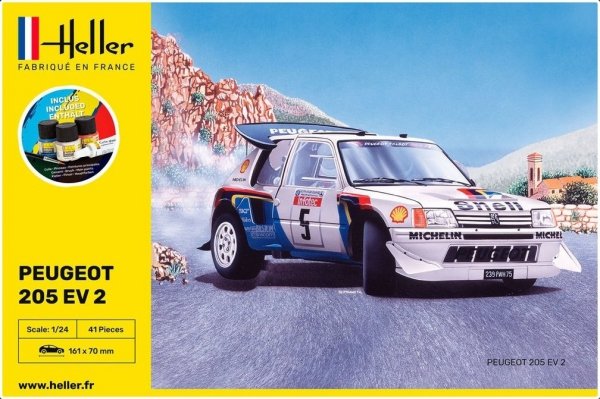 Heller 56716 Starter Set - Peugeot 205 EV2 1/24
