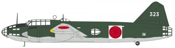 Hasegawa 02435 Mitsubishi G4M1 Type 1 Attack Bomber (Betty) Model 11 'RABAUL Front Line Inspection' w/Figure 1/72