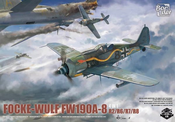 Border Model BF-009 Focke-Wulf Fw 190A-8 R2/6/7/8 4 in 1 1/35