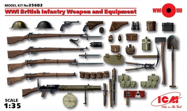 Icm 35683 WWI British Weapons & Eq.