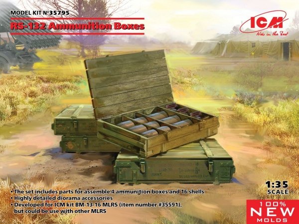 ICM 35795  RS-132 Ammunition Boxes (100% new molds)
