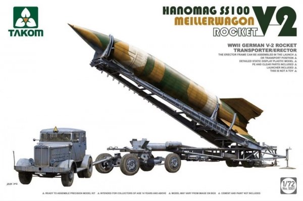 Takom 5001 WWII German V-2 Rocket Transporter 1/72