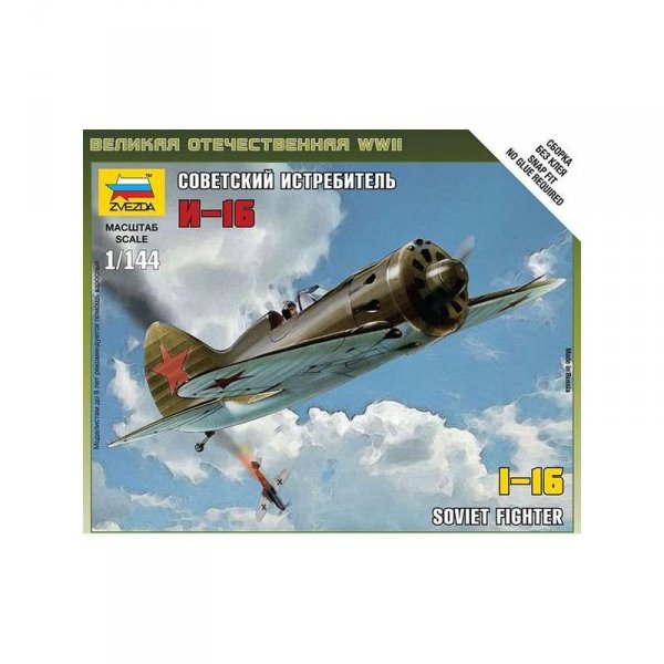 Zvezda 6254 I-16 Soviet Fighter 1/144