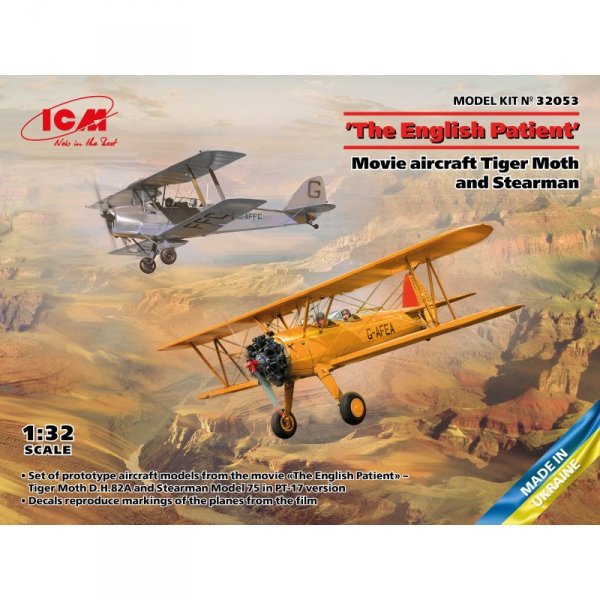 ICM 32053 'The English Patient'. Movie aircraft Tiger Moth and Stearman 1/32