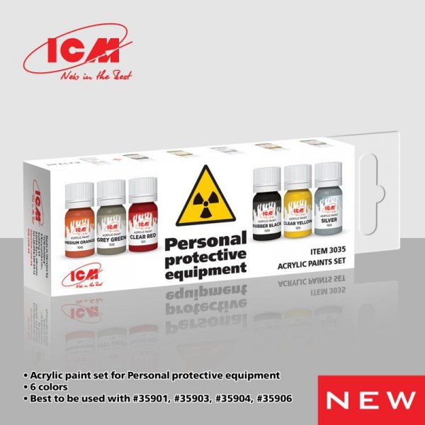 ICM 3035 Acrylic Paints Set Personal Protective Equipment