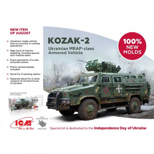 ICM 35014 Kozak-2 Ukrainian MRAP-Class Armored Vehicle 1/35