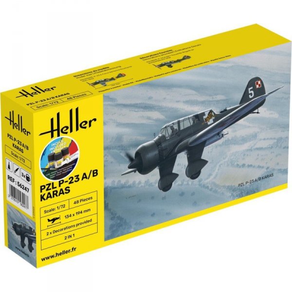 Heller 56247 Starter Kit - PZL P-23 A/B Karaś 1/72