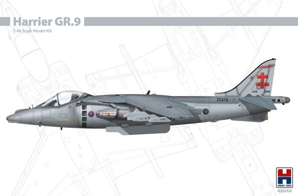 Hobby 2000 48044 Harrier GR.9 1/48 (Hasegawa + Cartograf)