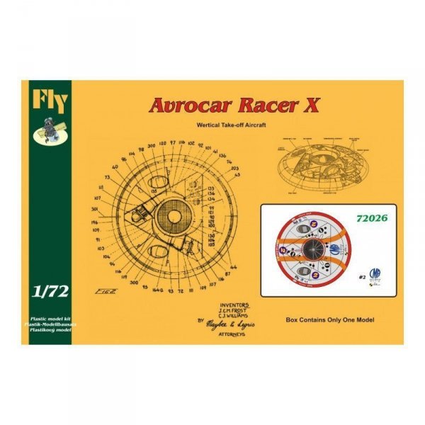 Fly 72026 Avrocar Racer X &quot; Cmr&quot; 1/72