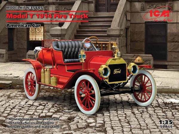ICM 35605 Model T 1914 Fire Truck, American Car
