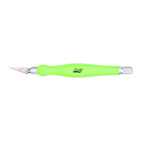Excel 16027 K26 Knife Contoured Rubber Green Grip