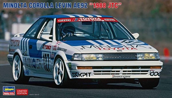 Hasegawa 20515 Minolta Corolla Levin AE92 "1988 JTC" 1/24