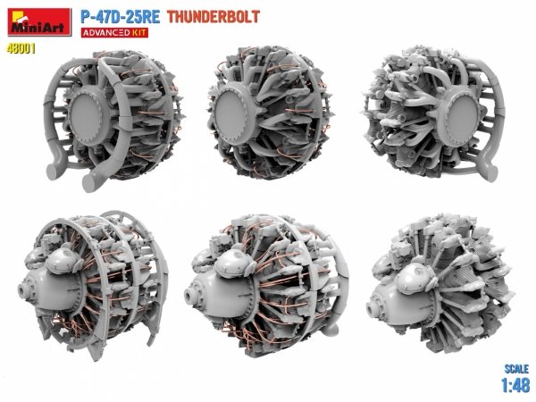 Mini Art 48001 P-47-25RE Thunderbolt Advanced Kit 1/48