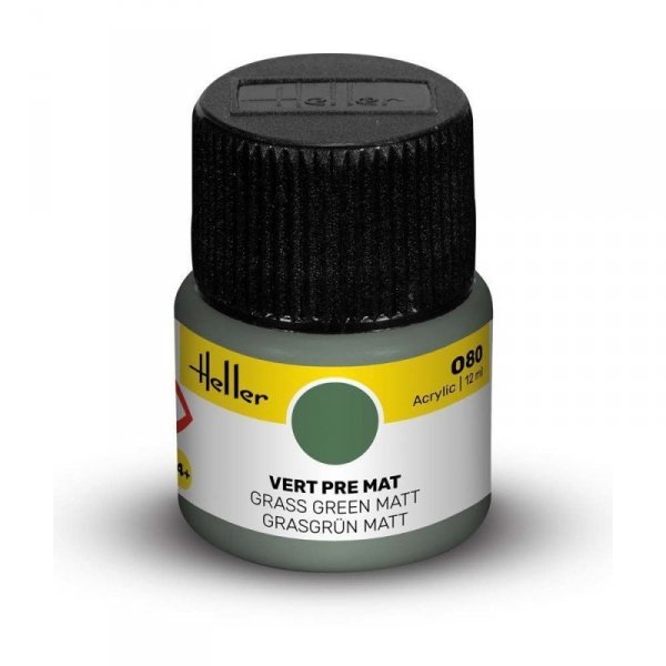 Heller Acrylic Paint 080 Grass Green Matt 12 ml