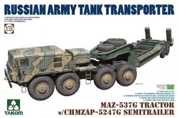 Takom 5004 MAZ-537G Tractor w/CHMZAP-5247G